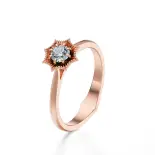 Pierścionek zaręczynowy różowe złoto